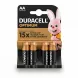 Pack of four Duracell Optimum AA batteries in packaging