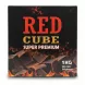 Box of Red Cube Super Premium Charcoal Cubes showing 1Kg with 64 pieces