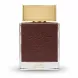 Oud Sharqia perfume bottle with leather-textured brown cover and gold-tone cap