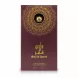 Elegant burgundy and gold Wadi Al Qamar perfume box with intricate mandala design
