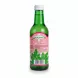 Green glass bottle of Samra branded rose water with a pink label and white cap