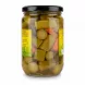 Back view of Gardenia pickled mixed vegetables jar with price sticker and barcode