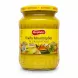 Glass jar of Morphakis Piccalilli Pickles with yellow label
