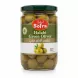 Jar of Sofra Halabi Green Olives with green lid