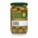 Ingredients and price label on Sofra Halabi Green Olives jar