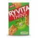 Ryvita Thins sour cream & chive flavour snack box front