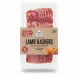 Pack of Aunty Noray's Halal Smoked Lamb Rashers, slices visible