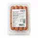 Back label of Najma Mini Chicken Sausages showing ingredients and nutritional info