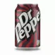 Dr Pepper red and black canned sparkling fruit flavour soft drink