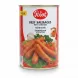 Can of Robert Halal beef sausages with chicken front label