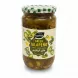Jar of Greenfields sliced green jalapeños with green checkered lid