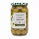 Back label of Greenfields olives jar showing product info and storage instructions