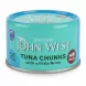 John West Tuna Chunks side view showing label and no drain feature