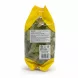 Back of pack showing ingredients, storage info, and barcode of Greenfields Curry Leaves