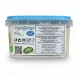 Nutrition facts and production information label on the back of halva container
