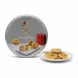 Aghati Ghraibeh Super pistachio cookies tin with cookies displayed on plate