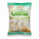 Front view of Taj brand 400g frozen crushed garlic pack showcasing the product and branding