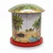 Back view of Leen Premium Dates featuring palm trees and desert tent illustration