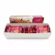 Opened box showing individually wrapped Leen Dates Rings