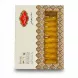 Box of saffron crystal rock candy sticks in decorative packaging