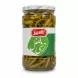 Glass jar of Kambiz brand pepper pickle with green peppers inside