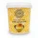 Roya Frost Faloodeh Shirazi Saffron in a yellow floral patterned tub