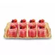Tray of halalo mixed berry cream rolls beautifully decorated with fresh berries