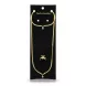 Gold-tone necklace, bracelet and ring set with single clear stones on black display card