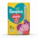 Front view of Pampers Premium Protection Pants Size 3 pack showing key features