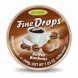 Woogie FineDrops Coffee Bonbons in a round brown tin with coffee cup and beans illustration