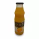 The Hub Mango Nectar in a glass bottle with black cap and bright orange juice inside
