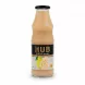 Glass bottle of The HUB Guava Nectar showing front label