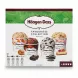 Häagen-Dazs Favourites Mini Cups pack showing four ice cream flavours