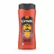 Bottle of Lynx 3in1 Sunset Fresh shower gel showing front label