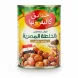 Can of California Garden Fava Beans Egyptian Recipe side with Arabic text