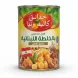 can of California Garden Fava Beans Lebanese Recipe side label with Arabic text
