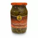 Melis brand jar of sliced pickled hot jalapeno peppers with orange lid