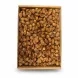 Box of Zahedi dates showing golden brown dry dates