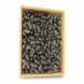 Close-up of dark, wrinkled Ajwa dates packed in a box