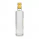 Side view of the clear bottle showing distilled fennel water inside