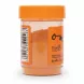 Preema Orange Food Colour Powder container held in hand barcode view