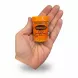 Preema Orange Food Colour Powder container held in hand front view