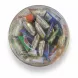 Top view of Jangali Super Fruit Bite Mix showing colorful individual packets inside the container