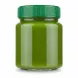 Side view of Donya Kiwi Paste jar showing green paste inside