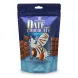 Tangesir branded resealable pouch of white chocolate coated dates with almonds