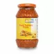 Jar of Ashoka Fresh Turmeric Pickle with orange lid and yellow label