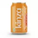 Side view of Kinza orange soda can showing brand name and 'Saudi Made' logo