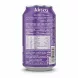 Kinza Blackcurrant Soda can nutritional and ingredient information side view
