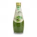 Bottle of Mr. Basil Kiwi Basil Seed Drink with green liquid and visible basil seeds