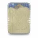 Close up of fine shredded angel hair Kadayif pastry within clear plastic container